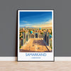 Samarkand Uzbekistan Travel Poster, Registan Square Wall Art, Silk Road Print, Central Asia Travel Poster, Islamic Architecture Decor