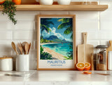 Mauritius Travel Print, Travel Poster of Mauritius, Indian Ocean Island Art, Mauritius Wall Art Gift, NQ Media Designs