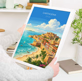 Cartagena Colombia Travel Print, Colourful Old Town Street Art, Cartagena Street Scene Poster, Caribbean Travel Wall Art, Vintage Style