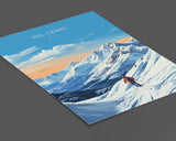 Val Cenis Wall Art Travel Print, Travel Poster of Val Cenis, Ski Poster, Val Cenis Art Gift, France Ski Art Travel Gift NQ Media Designs
