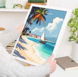 Zanzibar Travel Poster, Travel Print of Zanzibar, Indian Ocean Island Art, Zanzibar Wall Art Gift, NQ Media Designs
