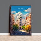 Madrid Travel Poster, Travel Print of Madrid , Spain Poster, Madrid Wall Art Lovers Gift, Spain Art Gift NQ Media Designs