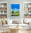 Thoresby Park Travel Print Wall Art, Travel Poster of Thoresby Park, Thoresby Hall, Nottinghamshire, England, English Countryside Art Gift