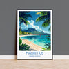 Mauritius Travel Print, Travel Poster of Mauritius, Indian Ocean Island Art, Mauritius Wall Art Gift, NQ Media Designs