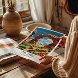 Arches National Park Travel Poster Wall Art, Travel Print of Arches, National Park Art Lovers Gift, Utah, USA, Travel Wall Art Gift NQ Media Designs