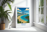 Busan Travel Print | Haeundae Coast, South Korea Wall Art