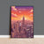 New York City Art Print, Manhattan Skyline Sunset Art Gift, Empire State Building Poster