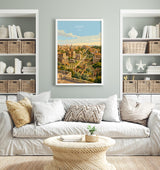 Rome Forum Travel Poster, Roman Forum Ruins Wall Art, Ancient Rome Landscape Print, Historic Architecture Illustration, Italy Decor