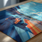 Silverstone Travel Print Wall Art, Travel Poster of Silverstone, Motorsport Art Lovers Gift, Northamptonshire, English Countryside NQ Media Designs
