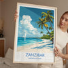 Zanzibar Travel Print, Travel Poster of Zanzibar, Indian Ocean Island Art, Zanzibar Wall Art Gift,