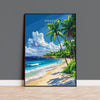 Mexico Travel Poster Wall Art, Travel Print of Mexico, Mexico Coast Art Gift, Mexico Art Lovers Gift, NQ Media Designs