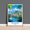 Salzburg Poster, Travel Print of Salzburg, Austria, Salzburg Art Gift, Travel Europe Gift