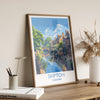 Skipton Travel Print Wall Art, Travel Poster of Skipton, Skipton Art Print, North Yorkshire Wall Print, Yorkshire Art Lovers Gift