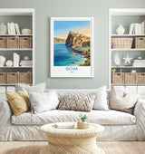 Ischia Italy Print, Italian Island Wall Art, Gulf of Naples Travel Poster, Mediterranean Coastal Decor, Italy Gift