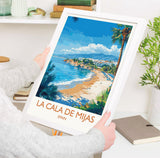 La Cala de Mijas Travel Print, Travel Poster of La Cala de Mijas, Spain, Malaga Art, Malaga Gift, Wall Art Print NQ Media Designs
