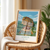 Sigiriya Travel Print Wall ArtTravel Poster of Sigiriya, Sri Lanka Art Lovers Gift, Wall Art Print NQ Media Designs