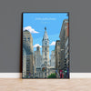 Philadelphia City Art Poster, Philadelphia Skyline View, Pennsylvania Travel Print, US City Gift NQ Media Designs