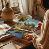 Bourton on the Water Travel Poster, Travel Print of Bourton on the water, England, Cotswolds Art, Cotswolds Gift, Wall Art Print NQ Media Designs