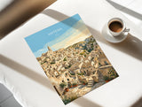 Matera Italy Poster, Sassi di Matera Wall Art, Basilicata Print, Italian Cave City Poster, Matera Gift