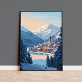 St Moritz Wall Art Travel Poster, Travel Print of St Moritz, Ski Poster, Switzerland Alps Art Travel Lovers Gift NQ Media Designs