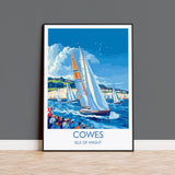 Cowes Travel Print Wall Art, Travel Poster of Cowes, Cowes Gift, Cowes Art, Sailing Art, Isle of Wight Gift, NQ Media Designs