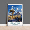 Joshua Tree National Park Travel Poster Wall Art, Travel Print of Joshua Tree, National Park Art Lovers Gift, California, USA, Wall Art Gift