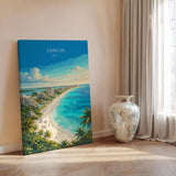 Cancun Mexico Poster, Beach Wall Art, Caribbean Print, Mexico Travel Poster, Cancun Gift
