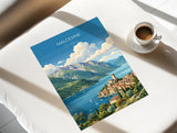 Malcesine Poster, Lake Garda Wall Art, Scaliger Castle Print, Italy Travel Poster, Malcesine Gift