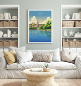 Truro Travel Poster, Travel Print of Truro, England, Cornwall Art, Truro Cathedral Art Lovers Gift, Wall Art Print NQ Media Designs