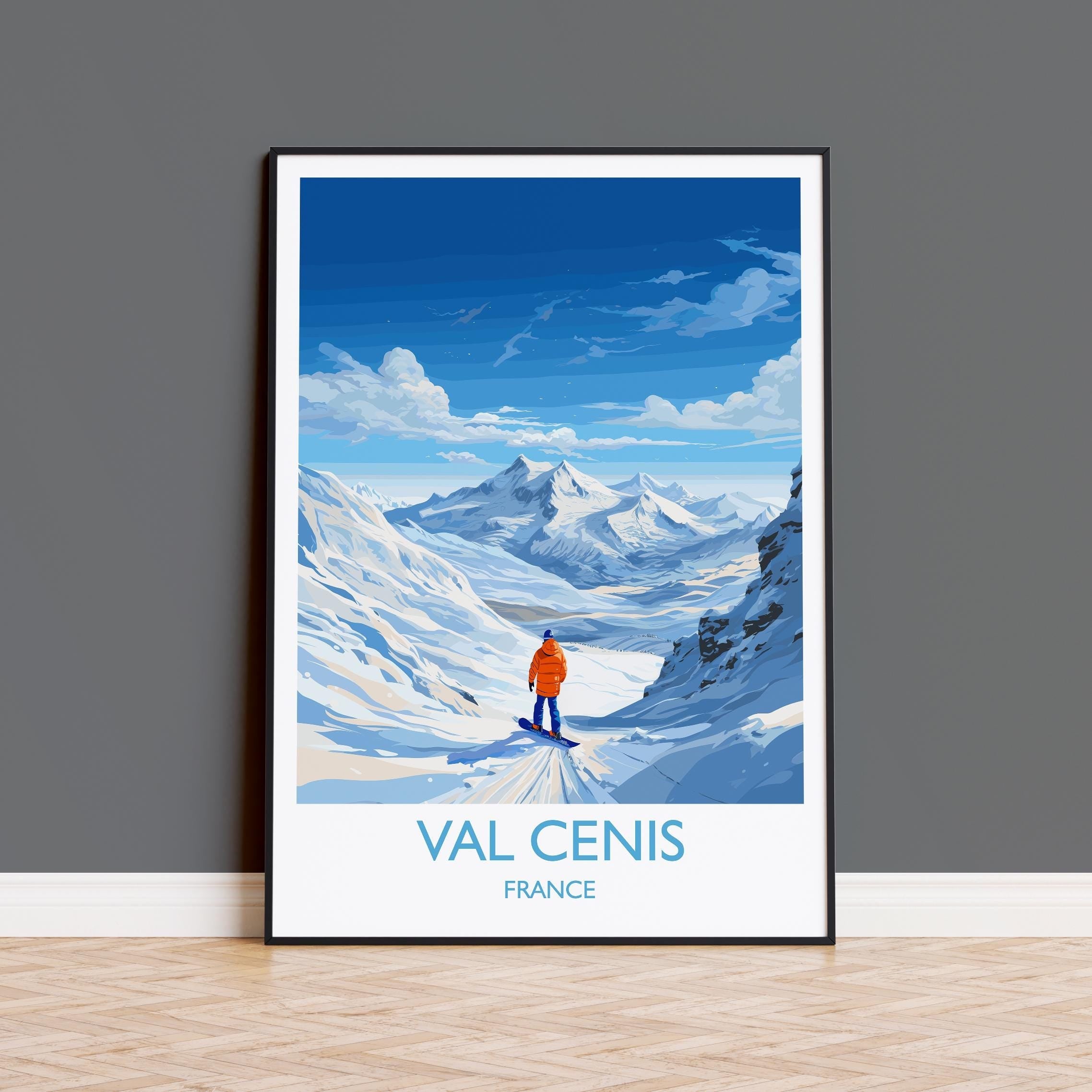 Val Cenis Wall Art Travel Poster, Travel Print of Val Cenis, Ski Poster, Val Cenis Art Gift, France Ski Art Travel Gift NQ Media Designs