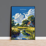 Suffolk Poster Wall Art, Travel Print of Suffolk, England, Suffolk Art Lovers Gift, England Wall Art Print NQ Media Designs