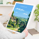Cotswolds Print, Travel Poster of Cotswolds, England, Cotswolds Art Gift, England Gift Art, Landscape Wall Art Print NQ Media Designs