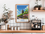 Leeds Travel Wall Art Print, Travel Poster of Leeds,West Yorkshire Wall Print, English City Art Gift NQ Media Designs