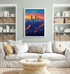 Jakarta Travel Poster, Travel Print of Jakarta, Indonesia, Jakarta Art Lovers Gift, Wall Art Decor Print Gift