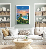 Bali Travel Print, Travel Poster of Bali, Kelingking Beach, Indonesia, Bali Travel Wall Art Gift
