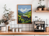 Glenfinnan Viaduct Travel Poster Wall Art, Scottish Highlands Art, Railway Bridge Print, Scotland Landscape, Steam Train Decor Artwork NQ Media Designs
