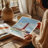 Blackpool Travel Poster Wall Art, Travel Print of Blackpool, England, Lancashire Seaside Art Lovers Gift, Travel Art Gift NQ Media Designs