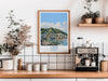 Looe Travel Print, Travel Poster of Looe, England, Cornwall Art, Looe Art Lovers Gift, Wall Art Print
