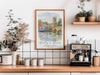Henley on Thames Poster, Travel Print of Henley,Henley on Thames Watercolour Art Lovers Gift,Oxfordshire, English Countryside Wall Art