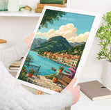 Lake Iseo Travel Poster | Italian Lakes, Italy Wall Art