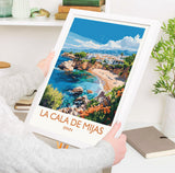 La Cala de Mijas Travel Print, Travel Poster of La Cala de Mijas, Spain, Malaga Art, Malaga Gift, Wall Art Print NQ Media Designs