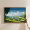 Wye Valley Landscape Travel Poster Wall Art, Wye Valley Travel Print, English Countryside Art Gift, Wall Art Print