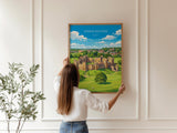 Framlingham Castle Poster, Suffolk Wall Art, Medieval Castle Print, English Travel Poster, Framlingham Gift