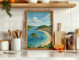 San Sebastian Poster, La Concha Wall Art, Basque Coast Print, Spain Travel Poster, San Sebastian Gift