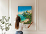 Langkawi Malaysia Travel Print, Tropical Island Wall Art, Langkawi Beach Poster, Malaysia Travel Poster, Asian Paradise Illustration
