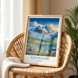 Kebnekaise Sweden Travel Poster, Swedish Lapland Mountain Wall Art, Kebnekaise Print, Scandinavian Landscape, Nordic Travel Poster