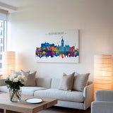 Edinburgh Travel Poster Skyline Wall Art Landscape, Travel Print of Edinburgh, Edinburgh Art Lovers Gift,Scotland Horizontal Art Gift NQ Media Designs