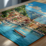 Varenna Lake Como Travel Poster | Italian Lakes, Italy Wall Art