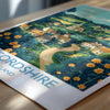 Oxfordshire Travel Poster Wall Art, Oxfordshire Travel Print, English Countryside Art Gift, Wall Art Print