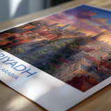 Riyadh Poster Wall Art, Riyadh Travel Print, Saudi Arabia Wall Art Gift, Riyadh Art Lovers Gift, Travel Wall Decor NQ Media Designs